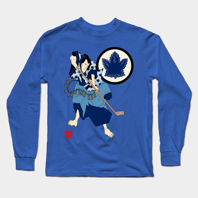 Maple Leaf Samurai Long Sleeve T-Shirt by BennySensei